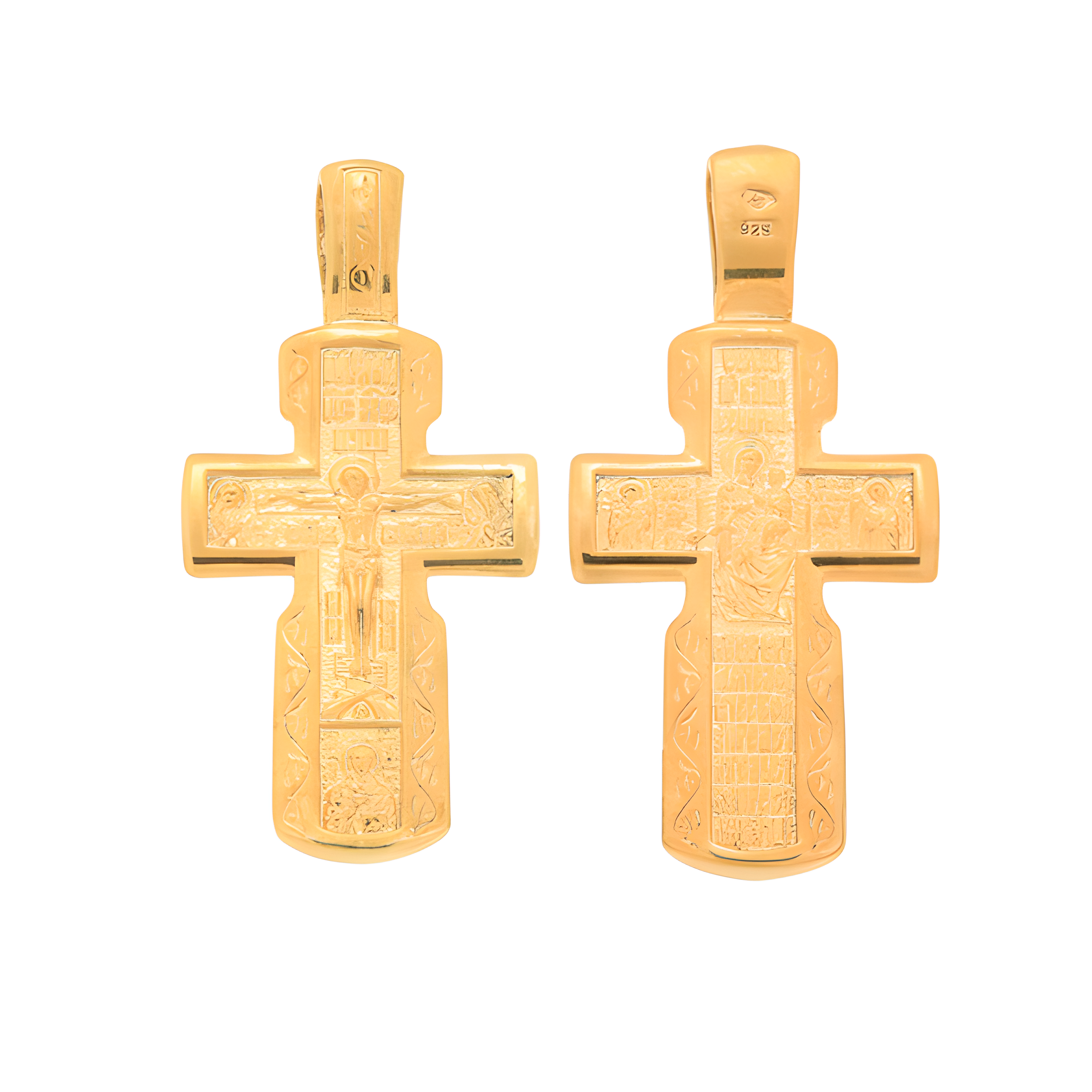 Anhänger Kreuz -orthodox- aus Gold