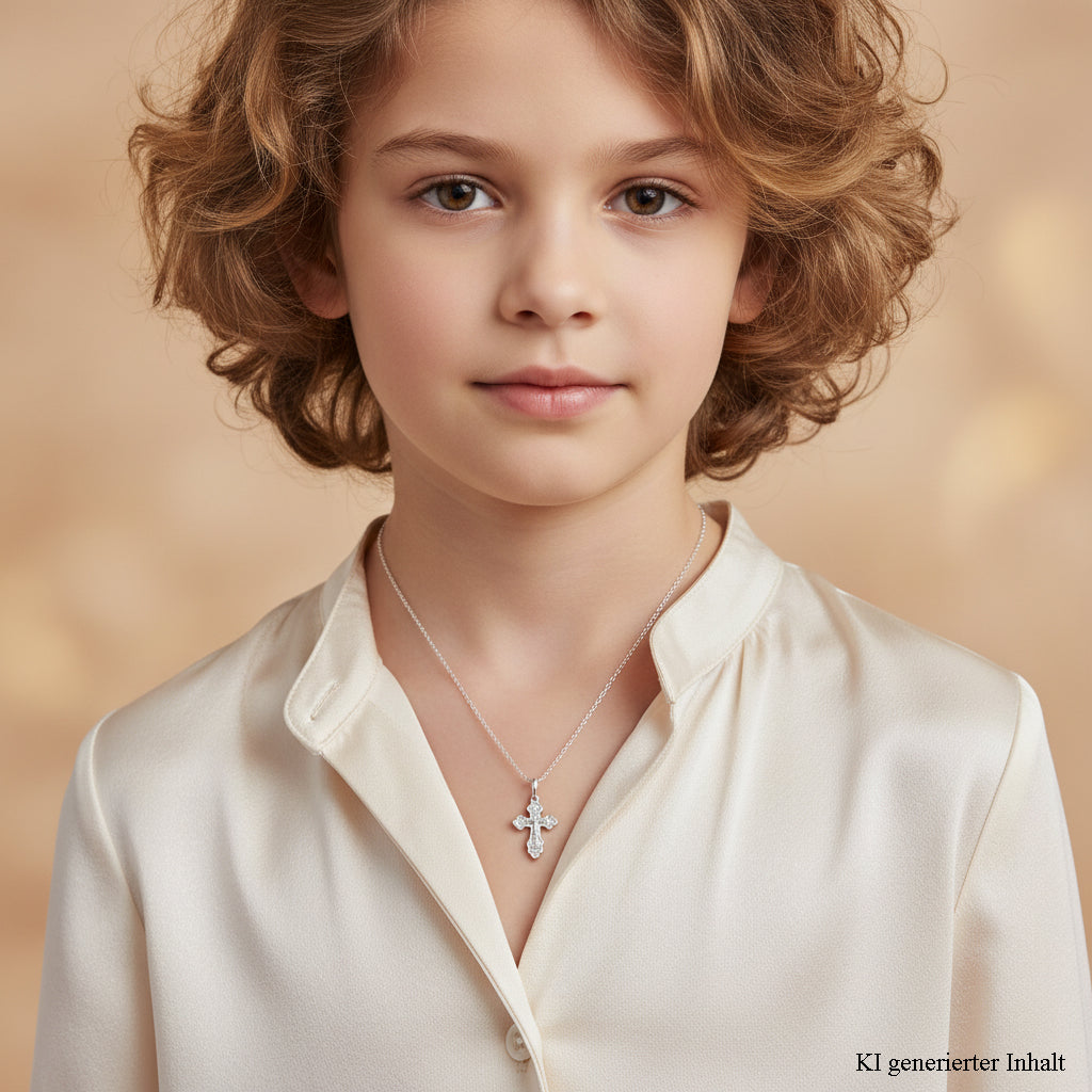 Kreuzanhänger orthodox aus Silber 925