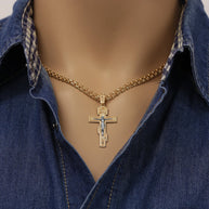 Kreuz Anhänger -orthodox- aus Gold