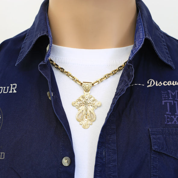 Kreuz Anhänger -orthodox- aus Gold