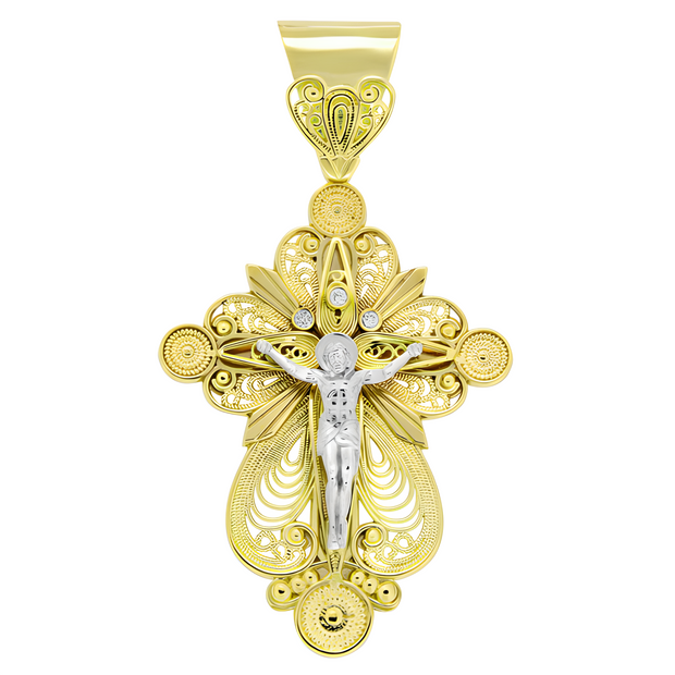 Kreuz Anhänger -orthodox- aus Gold