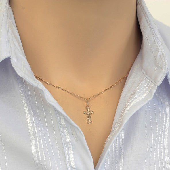 Kreuz -orthodox- aus Rotgold 585