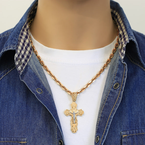 Kreuz Anhänger -orthodox- aus Gold