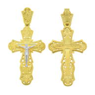 Orthodox cross with the Crucifixion of Christ