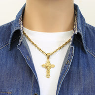 Kreuz Anhänger -orthodox- aus Gold