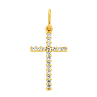Custom Gold Cross with Precious Stones