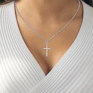 Custom Gold Cross with Precious Stones