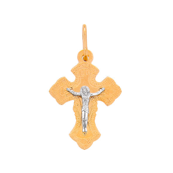 Kreuz Anhänger -orthodox- aus Rotgold