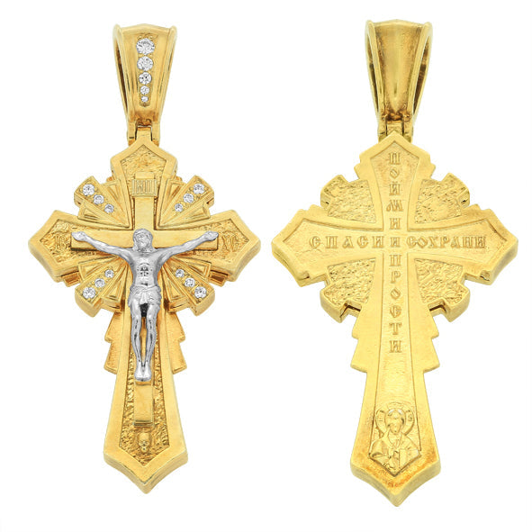 Kreuz Anhänger -orthodox- aus Gold