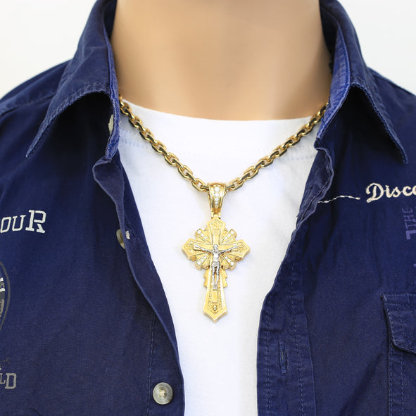 Kreuz Anhänger -orthodox- aus Gold