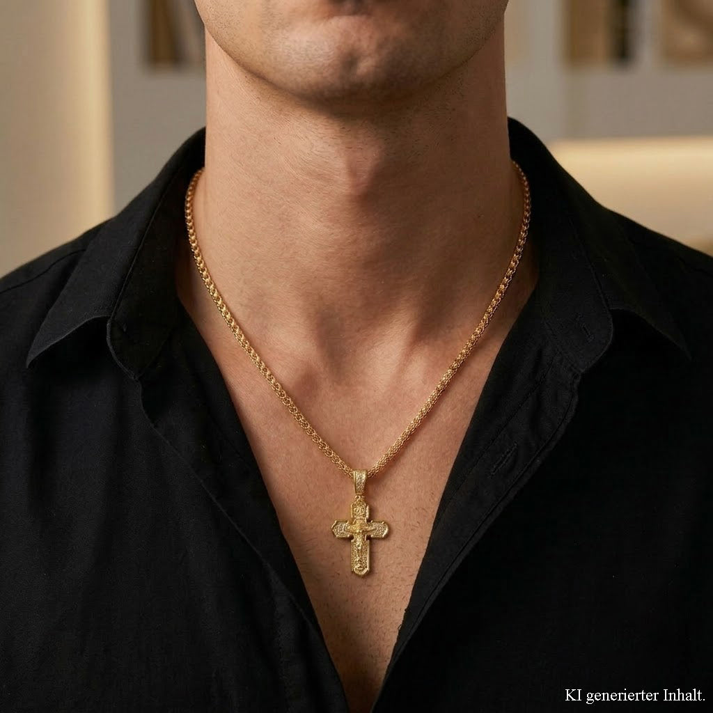 Orthodox Gold Cross Pendant