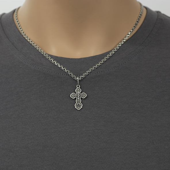 Kreuz Anhänger -orthodox- aus 925er Silber