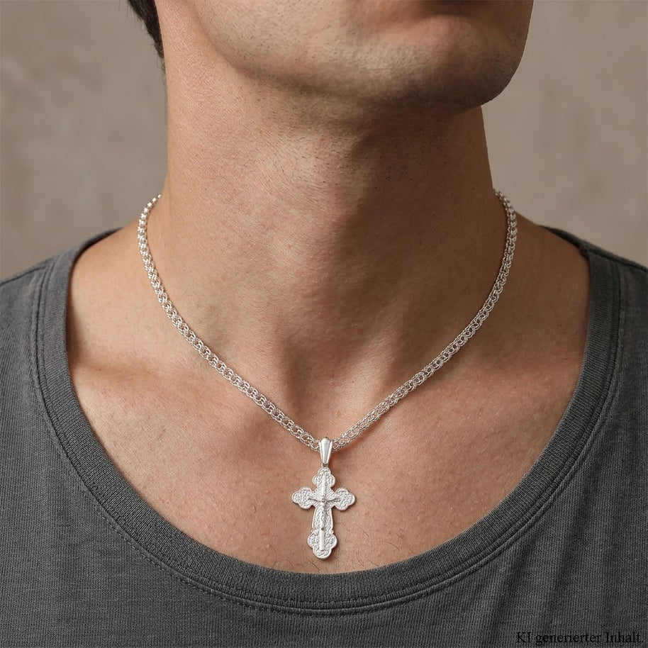 Russian Orthodox Silver Cross Silver 925