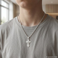 Russian Orthodox Silver Cross Silver 925