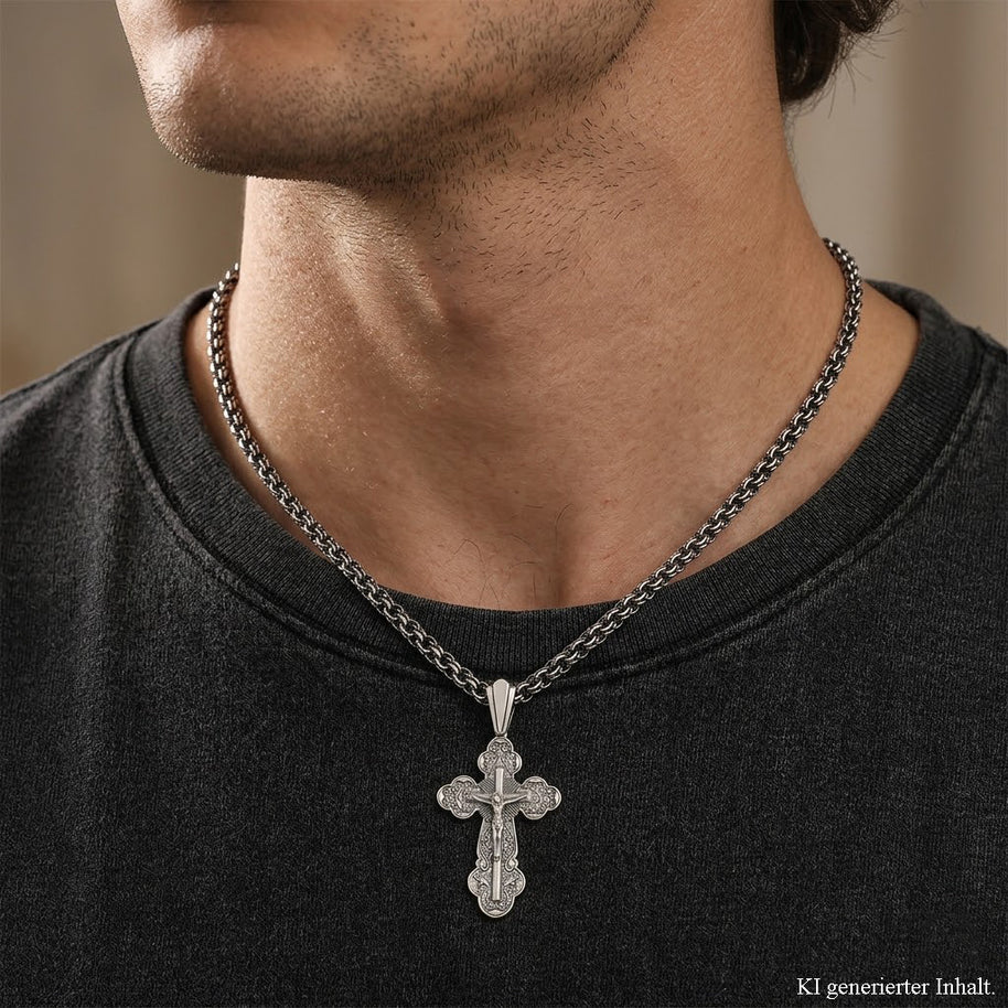 Russian Orthodox Silver Cross Silver 925