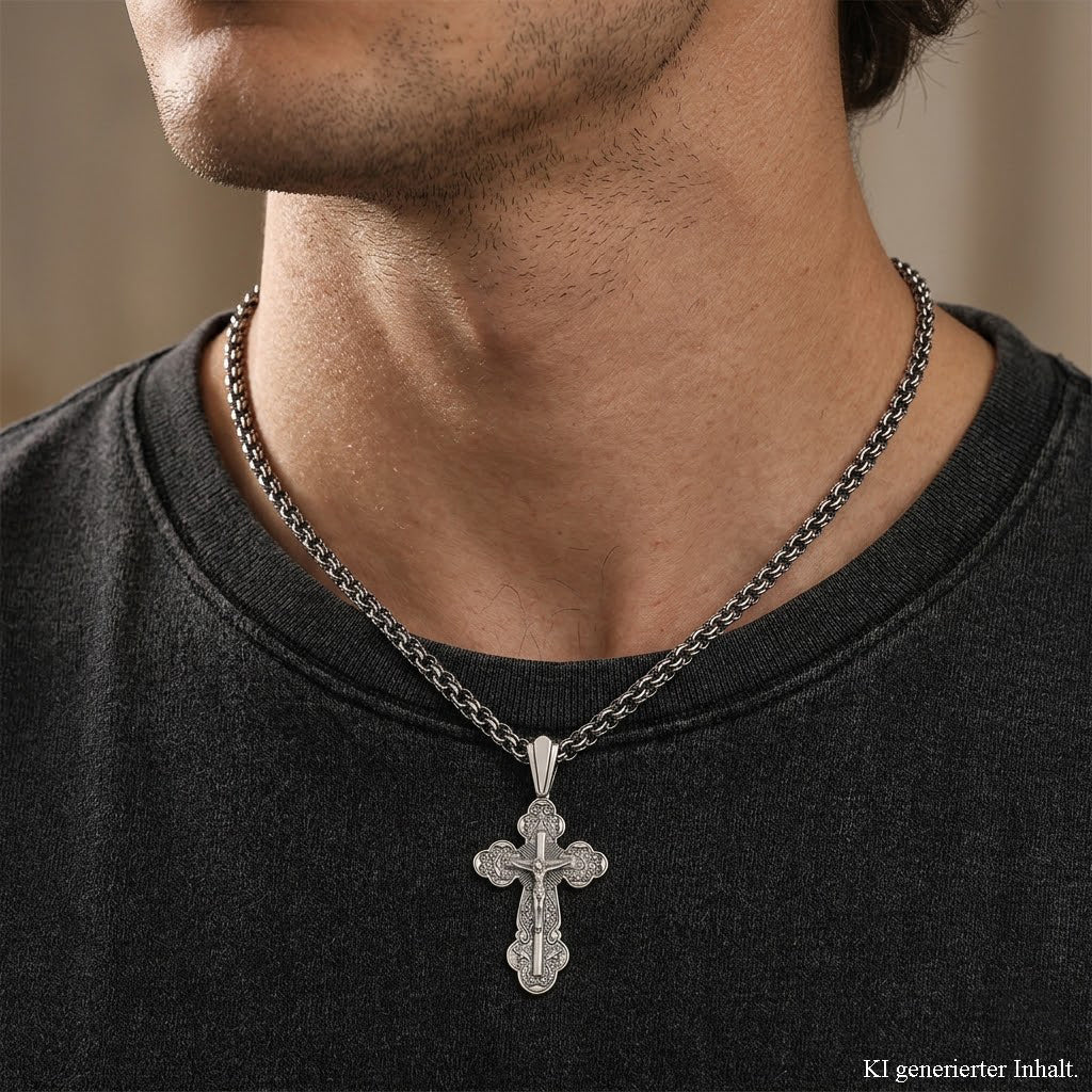 Russian Orthodox Silver Cross Silver 925