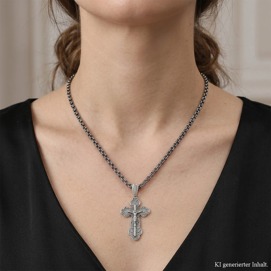 Russian Orthodox Silver Cross Silver 925