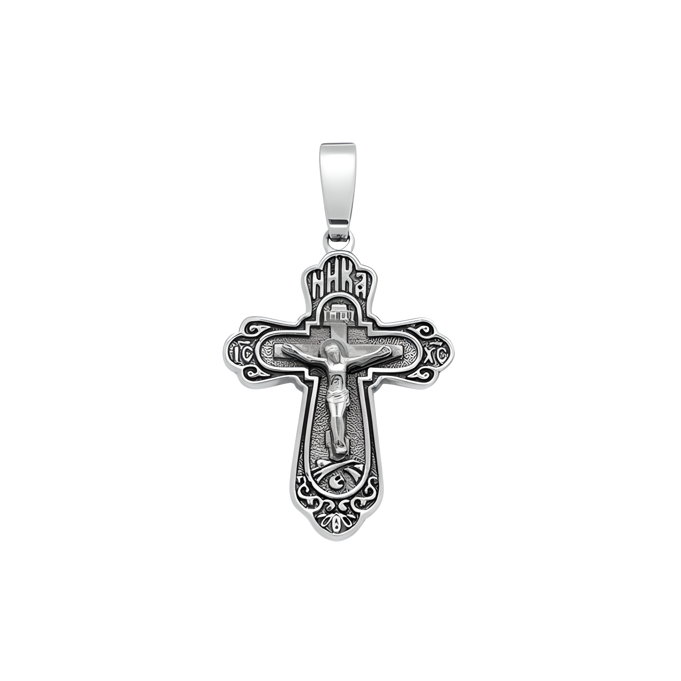 Kreuz Anhänger -orthodox- aus 925er Silber
