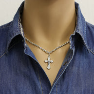 Kreuz Anhänger -orthodox- aus 925er Silber