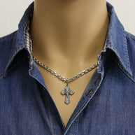 Kreuz Anhänger -orthodox- aus 925er Silber