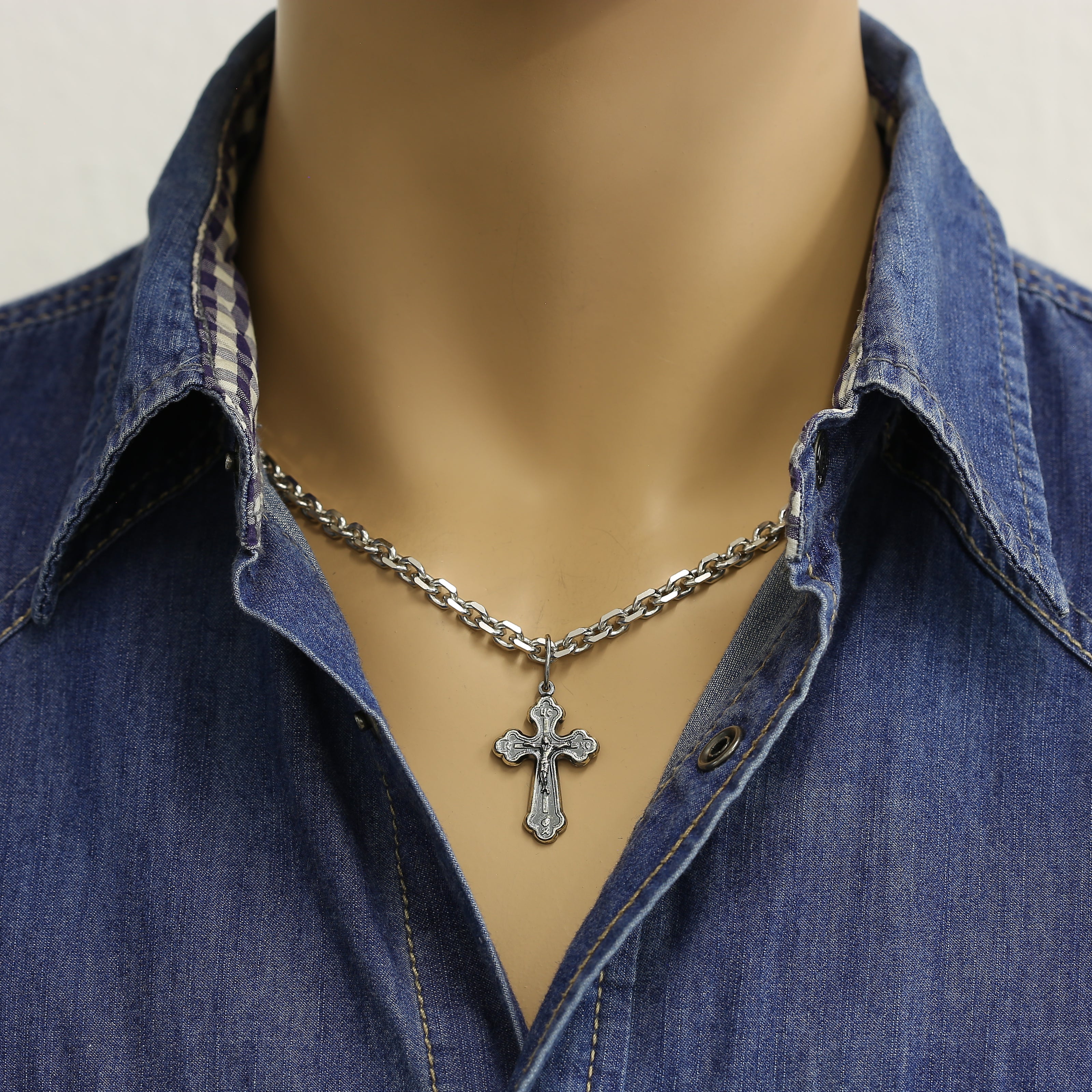 Kreuz Anhänger -orthodox- aus 925er Silber