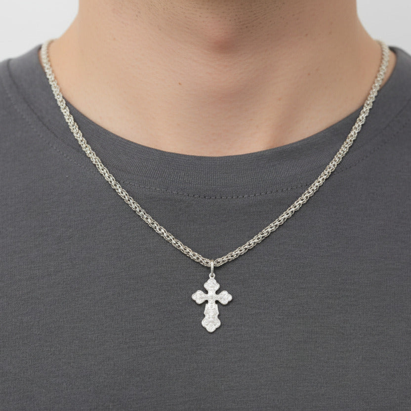Silber Kreuz orthodox