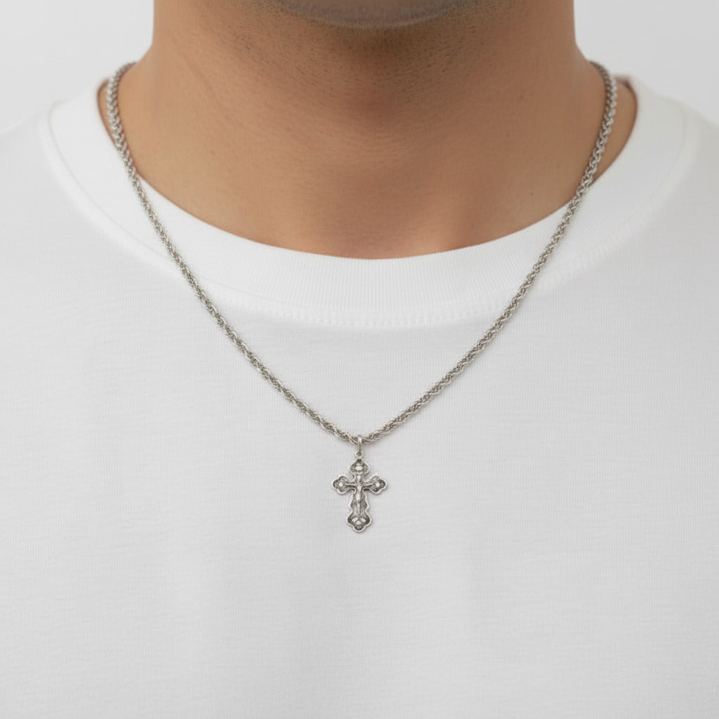 Silber Kreuz orthodox