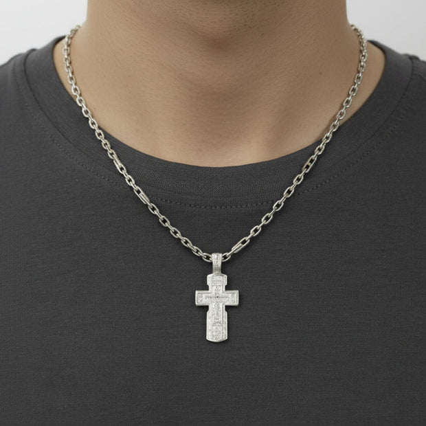 Silber Kreuz orthodox