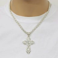 Kreuz Anhänger -orthodox- aus 925er Silber