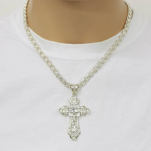 Kreuz Anhänger -orthodox- aus 925er Silber