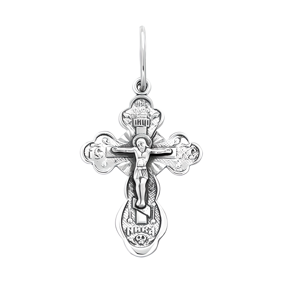 Kreuz Anhänger, russisches Silber 925