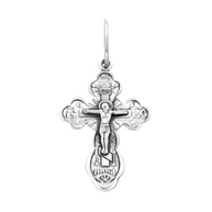 Kreuz Anhänger, russisches Silber 925