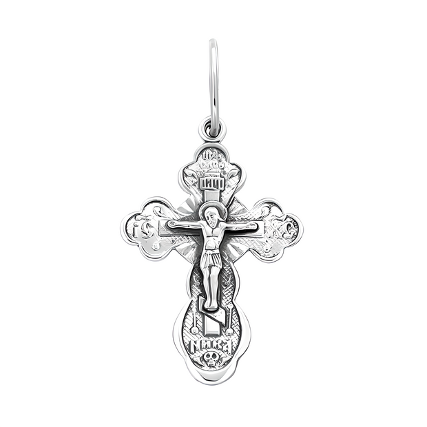 Kreuz Anhänger, russisches Silber 925
