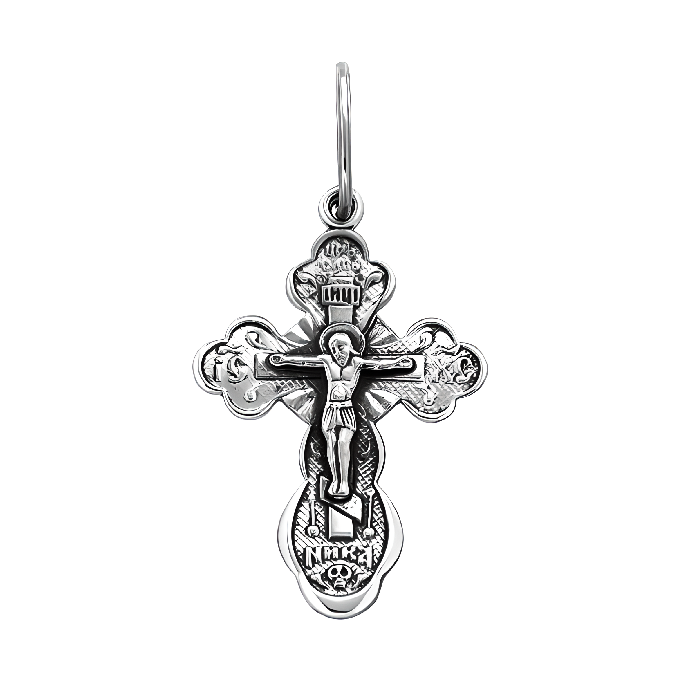 Kreuz Anhänger, russisches Silber 925