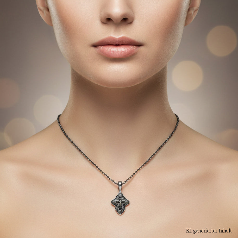 Kreuzanhänger orthodox aus Silber 925
