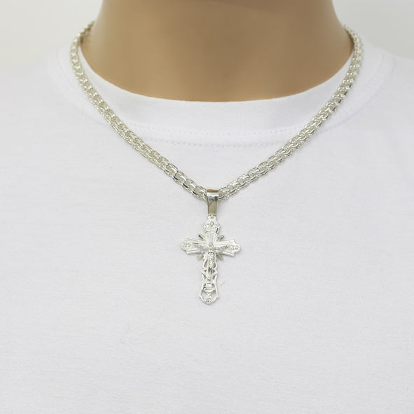 Kreuz Anhänger -orthodox- aus 925er Silber