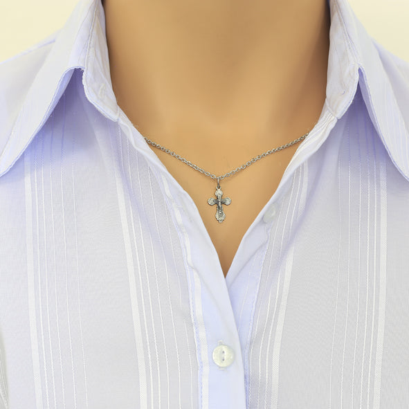 Kreuz Anhänger -orthodox- aus 925er Silber
