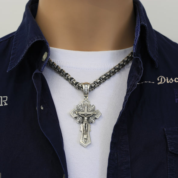 Kreuz anhänger russisches Silber