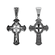 Orthodoxes Kreuz mit der Kreuzigung Christi