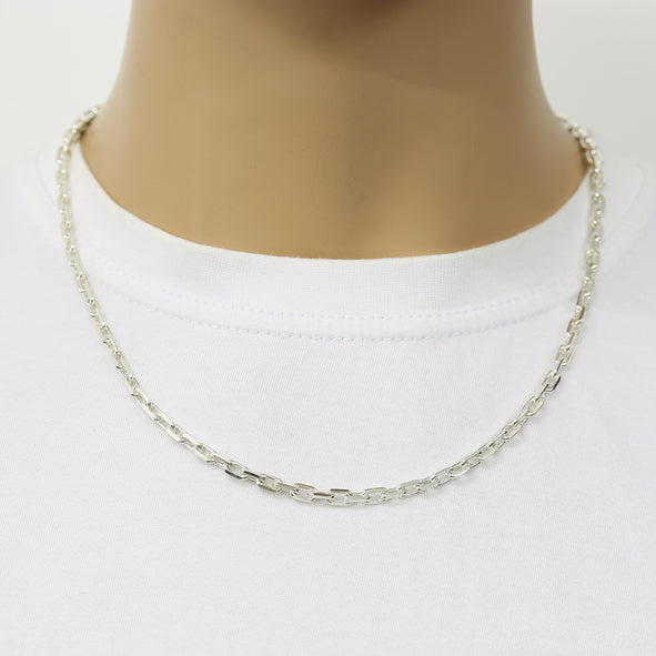 Massive Ankerkette aus 925er Silber – Handarbeit