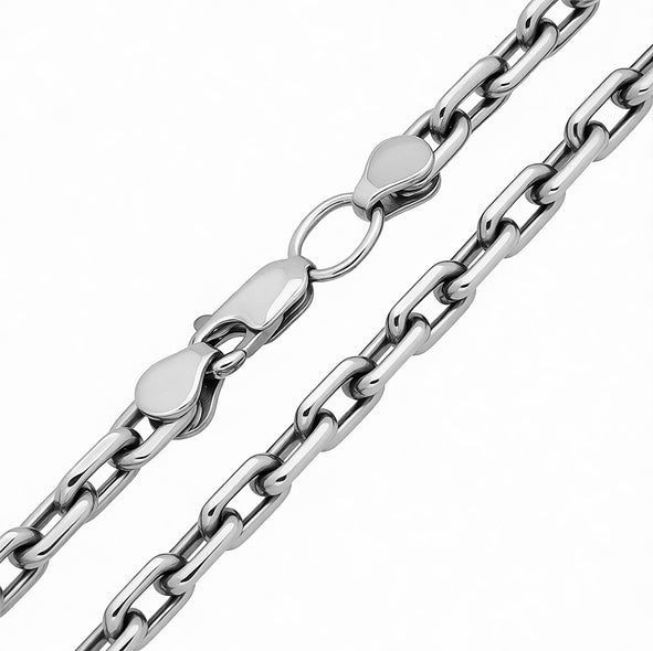 Massive Ankerkette aus 925er Silber – Handarbeit