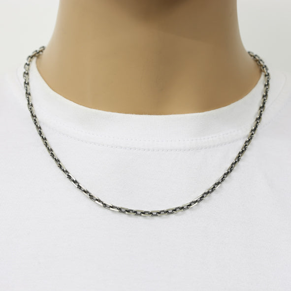 Massive Ankerkette aus 925er Silber – Handarbeit