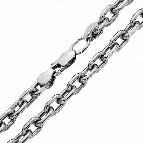 Massive Ankerkette aus 925er Silber – Handarbeit