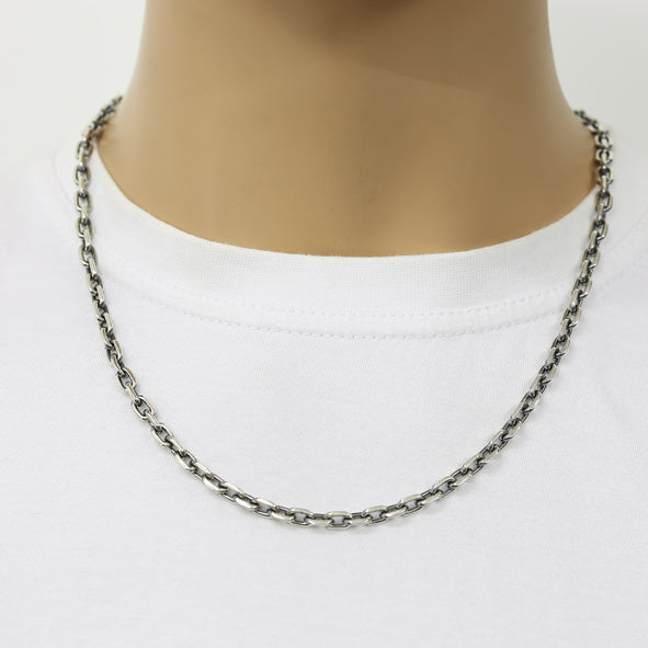 Massive Ankerkette aus 925er Silber – Handarbeit