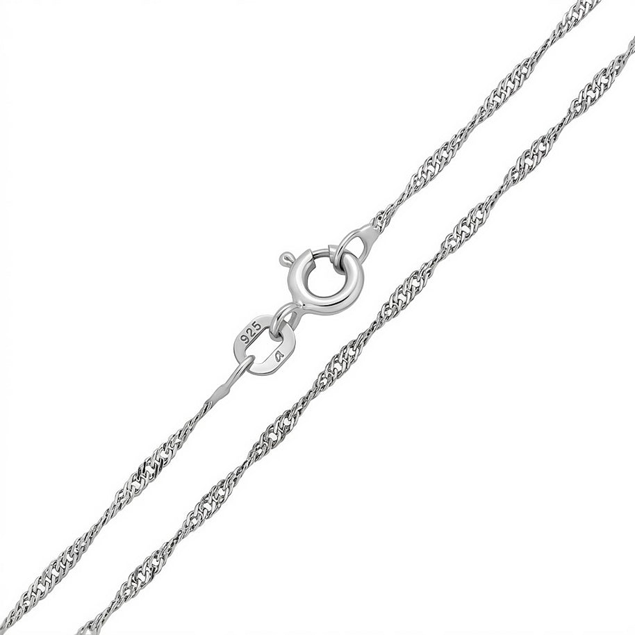 Singapurkette - Silber 925 - rhodiniert