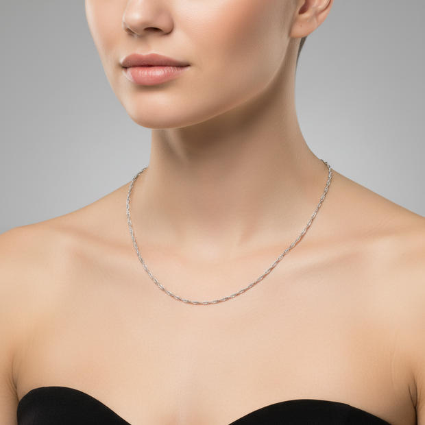 Singapurkette - Silber 925 - rhodiniert