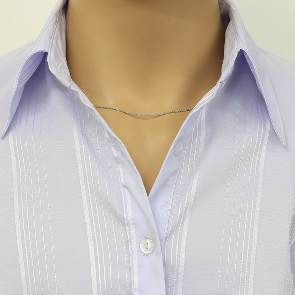 Anchor chain made of 925 sterling silver, rhodium-plated