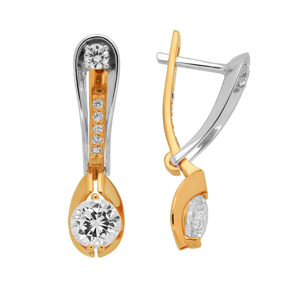 Ohrringe aus Gold mit Zirkonia