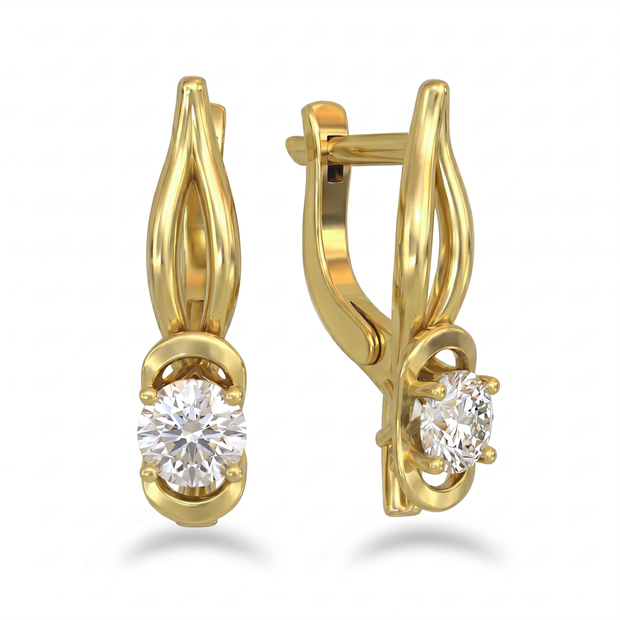 Ohrringe aus Gold mit Zirkonia