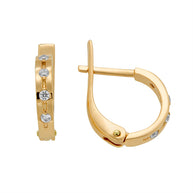 Серьги-кольца из красного золота 585 пробы.